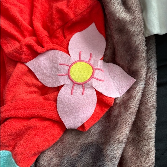 Little Mermaid Ariel onesie sleepwear comfy pajamas Costume with Red Hood - Picture 2 of 3